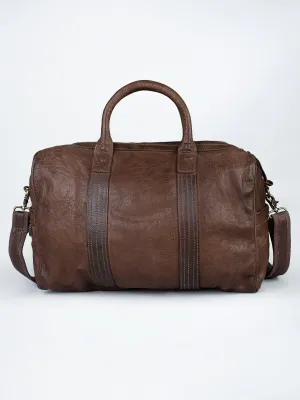 Brown Leather Weekender Bag