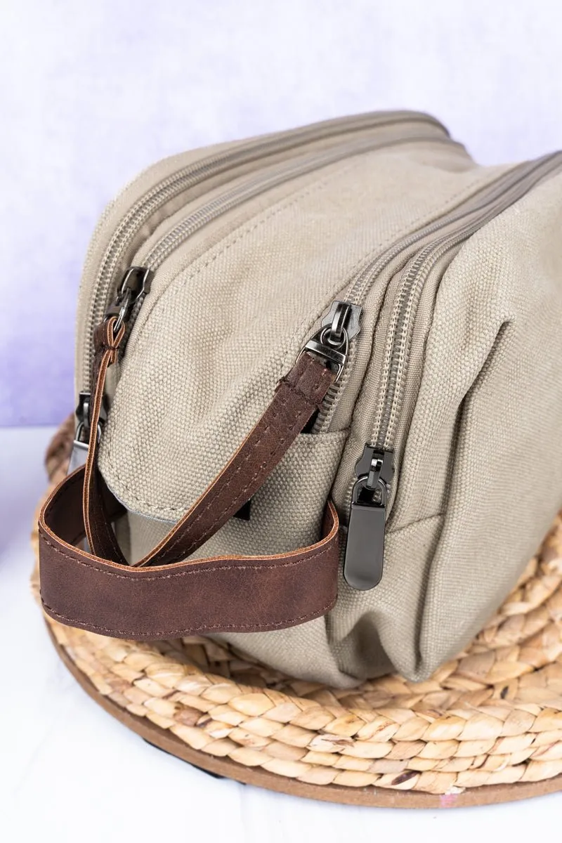 NGIL Beige Travel Ready Toiletry Bag