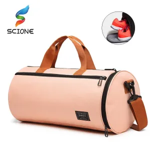 Scione 2019 Women Yoga Gym Bag Sport Fashion Pink Wet Dry Separation Waterproof Diagonal Fitness Bag 4 Color